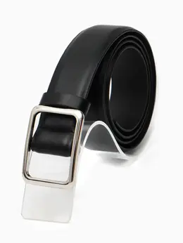 Ремень женский, 3.5×110 см, пряжка матовая, затяжка, черный