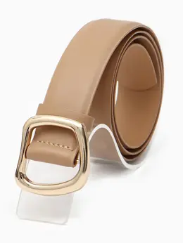 Ремень женский, затяжка, без винта, 4×110 см, пряжка золотистая, бежевый