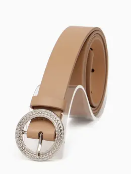 Ремень женский, 1 прокол, 3.5×110 см, без винта, бежевый