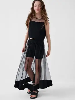 Комплект трикотажный фуфайка футболка юбка шорты