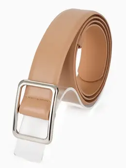 Ремень женский, 3.5×110 см, пряжка матовая, затяжка, бежевый