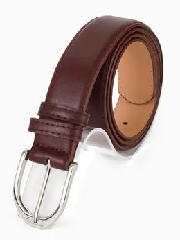 Ремень женский, 3.5×110 см, 1 прокол, серебристая пряжка, без винта, коричневый