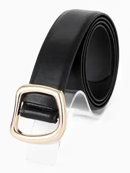 Ремень женский, затяжка, без винта, 4×110 см, пряжка золотистая, черный