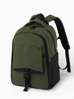 Рюкзак, 2 отделения, 4 кармана, водонепроницаемое дно, 27×13×38.5 см, зеленый