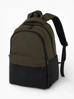 Рюкзак, 2 отделения, 3 кармана, водонепроницаемое дно, 27×14×39 см, зеленый