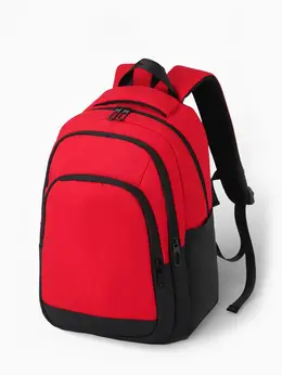 Рюкзак, 2 отделения, 3 кармана, водонепроницаемое дно, 27×14×38.5 см, красный