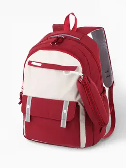 Рюкзак школьный, с пеналом, 2 отделения, 3 кармана, 31×14×44 см, бордовый