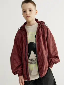 Ветровка в клетку для мальчиков