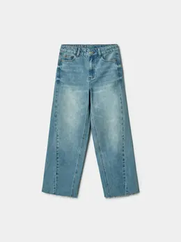 Свободные джинсы багги со смещенными швами для мальчиков