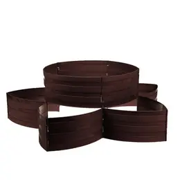 Клумба пластиковая, 15×540 см, 18 секций, темно-коричневая,