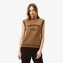 Женский свитер без рукавов Lacoste классического кроя