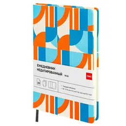 Ежедневник недатированный Deli Coloring искусственная кожа A5 136 листов оранжевый/голубой, CN149-Coloring1 Ежедневник недатированный Deli Coloring искусственная кожа A5 136 листов оранжевый/голубой, CN149-Coloring1