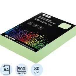 Бумага цветная для печати Attache зеленый пастель (А4, 80 г/кв.м, 500 листов)