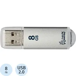 Флешка USB 2.0 8 ГБ SmartBuy V-Cut (SB8GBVC-S)
