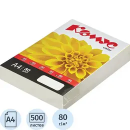 Бумага цветная для печати Комус Color слоновая кость пастель (А4, 80 г/кв.м, 500 листов)