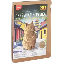 Конструктор картонный Lori Объемная игрушка Кот 61 деталей