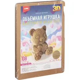 Конструктор картонный Lori Объемная игрушка Мишка с сердечком 108 деталей Конструктор картонный Lori Объемная игрушка Мишка с сердечком 108 деталей