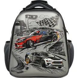 Ранец Комус Класс Basic Тачки анатомический черный с двумя отделениями