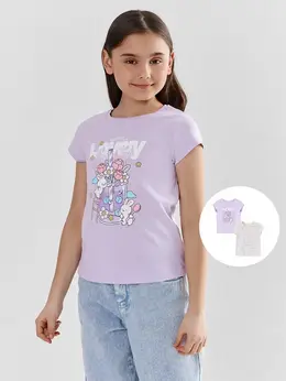 Футболка для девочек в наборе, 2 шт