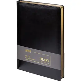 Ежедневник недатированный Attache Gold искусственная кожа А4 160 листов черный (золотистый обрез)