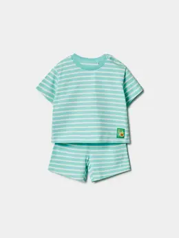 Комплект из футболки и шорт в полоску для малышей
