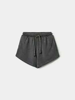 Трикотажные шорты с эффектом стирки для девочек