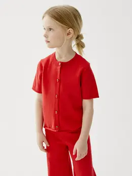 Кардиган с короткими рукавами для девочек