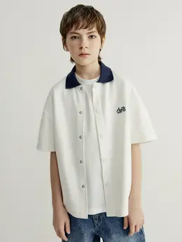 Трикотажная рубашка с коротким рукавом для мальчиков