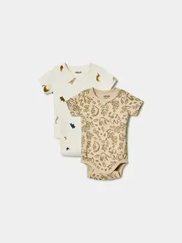Набор из 2 трикотажных боди с коротким рукавом для малышей