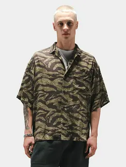 Мужская рубашка Camo Relaxed Camp Short Sleeve Shirt