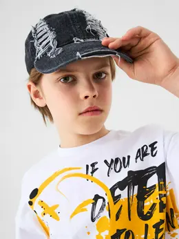 Бейсболка для мальчика подростка с принтом и регулировкой
