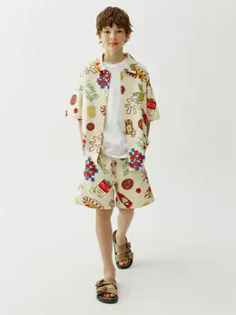 Шорты из фактурного трикотажа для мальчиков