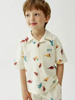 Трикотажная рубашка с коротким рукавом для мальчиков