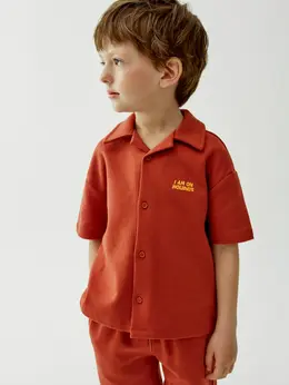 Трикотажная рубашка с коротким рукавом для мальчиков