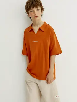 Поло оверсайз с вышивкой для мальчиков