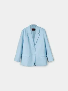 Однобортный оверсайз жакет из льна