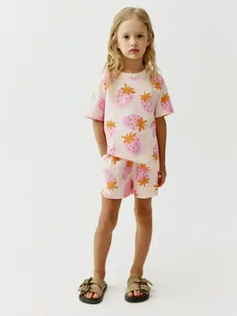 Трикотажные шорты с принтом для девочек