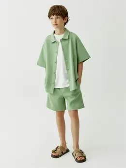 Шорты из фактурного трикотажа для мальчиков