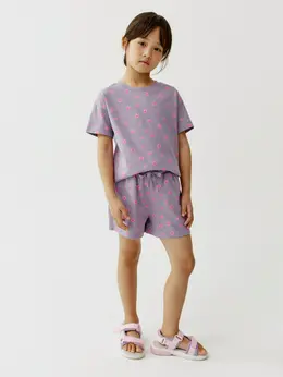 Трикотажные шорты с принтом для девочек