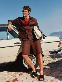 Шорты из 100% премиального льна