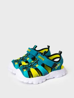 Сандалии детские для мальчика с закрытым носом и кожаной стелькой