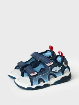 Сандалии детские для мальчика с закрытым носом и кожаной стелькой