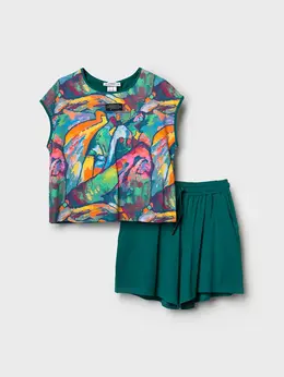 Комплект трикотажный фуфайка футболка шорты