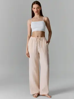 Брюки домашние женские бежевые