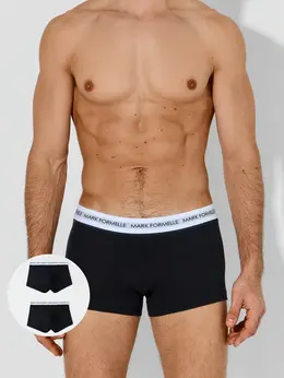 Трусы боксеры мужские черные в наборе, 2 шт