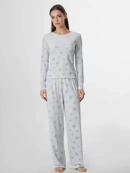 Комплект домашний женский велюровый серый