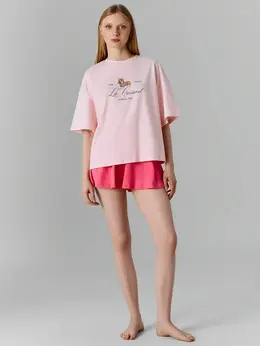 Комплект домашний женский розовый оверсайз