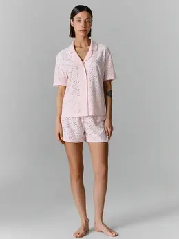 Костюм домашний женский из ажурного хлопка ришелье