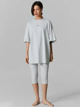 Комплект домашний женский серый с оверсайз джемпером