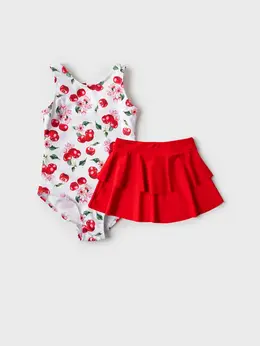 Комплект трикотажный купальник юбка